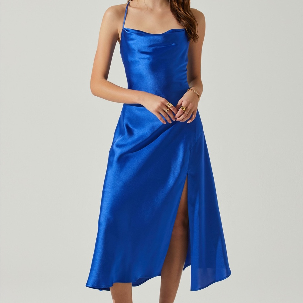 ASTR The Label Gaia Midi Dress - Royal Blue - NEVER WORN
